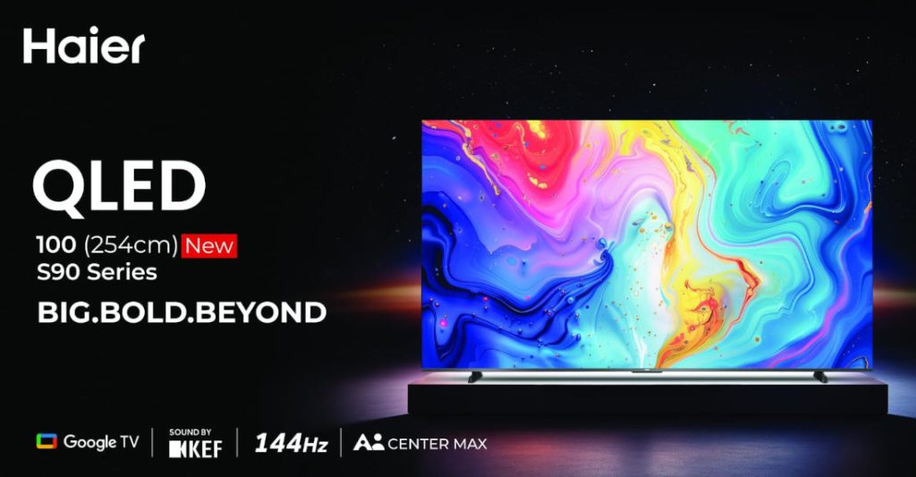 Haier Unleashes Colossal 100-inch S90 Series 4K QLED Google TV in India